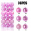 36pcs White & Red Plastic Christmas Baubles 3cm 2