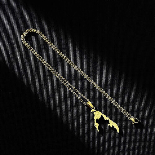 Collar con colgante unisex de acero inoxidable 1