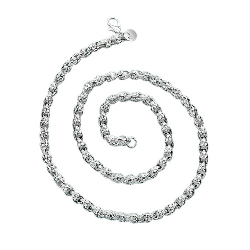 Colar Cuban Link Prateado 50cm 1