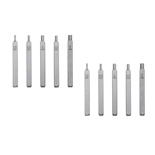 10Pièces Outils DIY Acier 40Cr-V Gris Résistant Polyvalent