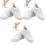 3Paires Baskets Blanches PU Élégantes Semelle Épaisse Casual 2