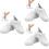 3Paires Baskets Blanches PU Élégantes Semelle Épaisse Casual 5