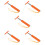 5Pièces Accessoires Nettoyage Auto Manche Ajustable Orange 7