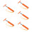 5Pièces Accessoires Nettoyage Auto Manche Ajustable Orange 9