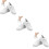 3Paires Baskets Blanches PU Élégantes Semelle Épaisse Casual 8