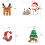 2Sets Assorted Color Paper Cake Topper Flags Christmas Party Decor 10