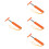 4Pcs Durable Orange Car Window Cleaner Tool Rearview Mirror Squeegee 5