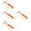 4Pcs Durable Orange Car Window Cleaner Tool Rearview Mirror Squeegee 6