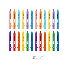 Crayons lavables pour tout-petits, marqueurs de-24 couleurs