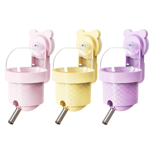 Distributeur d'eau pour rongeurs, jolis Styles de cônes-Rose 2