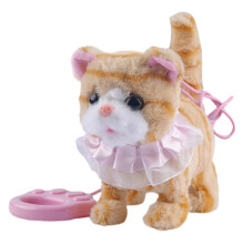 Plush Electronic Pet Cats Interactive Toy for Toddler-Yellow