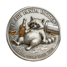 Trashed Panda Incident Challenge Tokens Alloy Humor Bar Coin-A