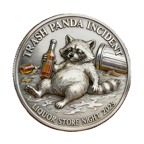 Trashed Panda Incident Challenge Coin Lustige Waschbären-A