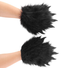 Fingerless Character Animal Claw Gloves For Conventions-Black