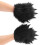 Pelzige Plüschpfoten-Handschuhe,-Schwarz 1