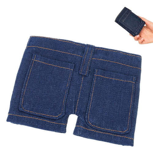 Einzigartige faltbare Brieftasche mit Mini-Jeans-Muster, 1