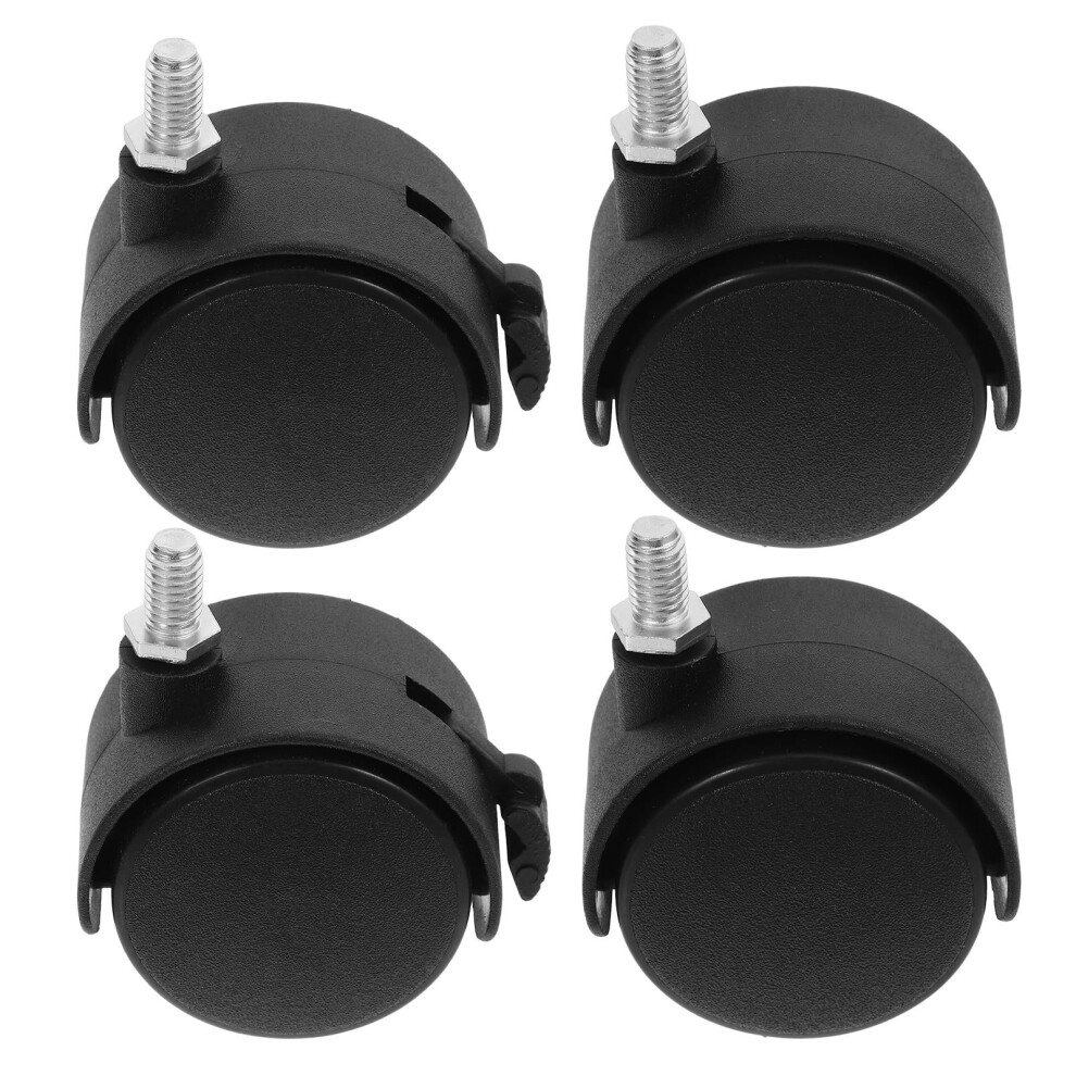 4 Pack Black Pp Swivel Casters For Office Chairs 9104899478245