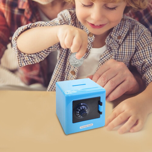 Mini tirelire en plastique avec serrure à code PIN – 1 pièce 1