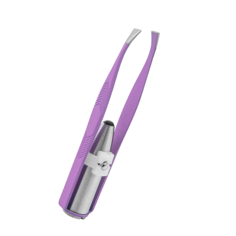 Light Led Illuminated Eyebrow Tweezers Stainless Steel