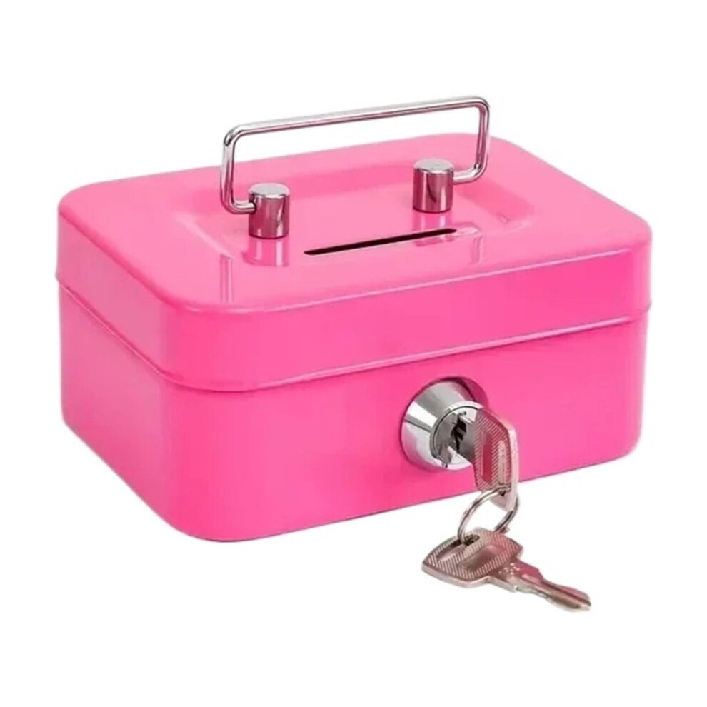 Metal Cash Box For Kids Â Portable Coin Bank, Fireproof, 9087558800260