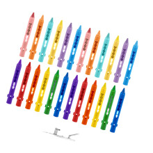 Washable Crayons Easy to Grip Water Soluble Crayon-24 colors