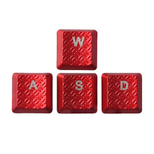 Low Profile Carbon Fiber Texture Nonslip Keycap for-Red WASD