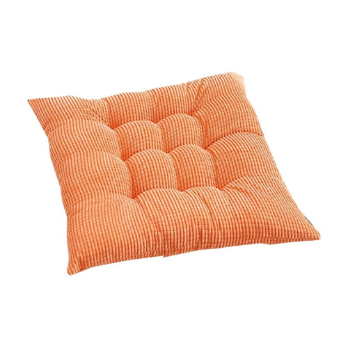Oranje polyester bankkussen 40x40x5 cm