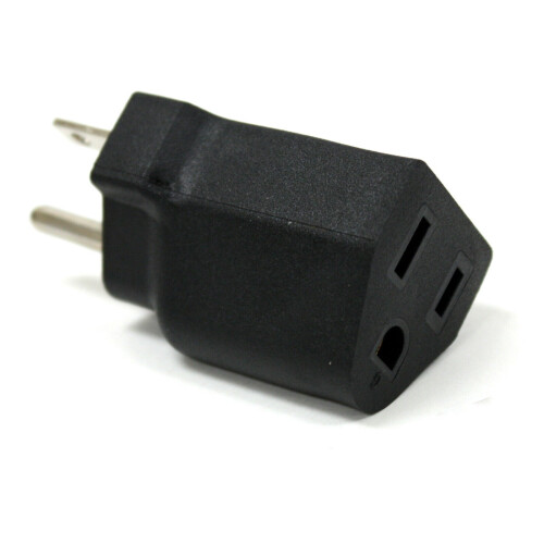 Universel 2-bens til 3-bens stikadapter 110–120V til 1