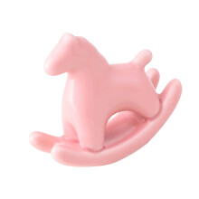 Lovely Ceramic Rocking Horse Collectible Great For Kids-Pink
