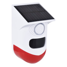 Solar-Powered Alarm Siren with LED and 120dB Sound