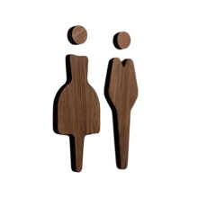Men's and Women's Toilet Wall Sign Restroom Rustics Toilet Wall