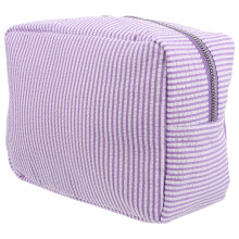 Lila randig necessär 22x16x9cm