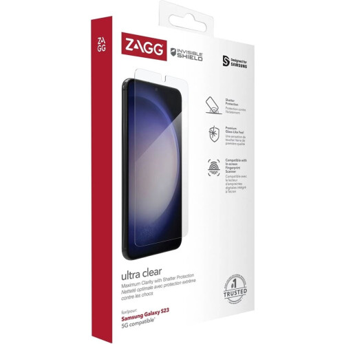 Zagg InvisibleShield Screen protector for Samsung Galaxy S23 - Transparent