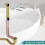 Bathtub Overflow Drain Cover Double Hole with Screws 4