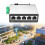 5 Port Mini Ethernet Switcher Aluminum Case DIN Rail 7