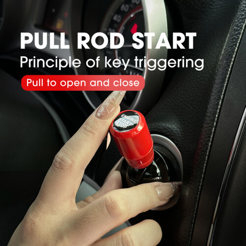 Car Engine Start Lever with Ball Rod Mechanism Smooth-Silver 2