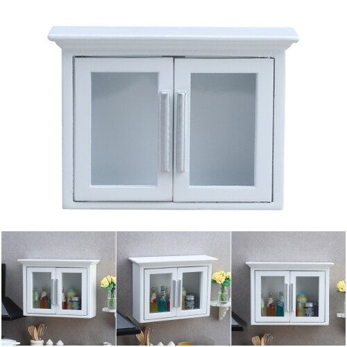 1/12 Scale Miniature Doll House Kitchen Wall Hanging Cabinet 1