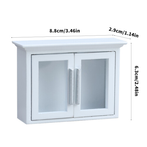 1/12 Scale Miniature Doll House Kitchen Wall Hanging Cabinet 2