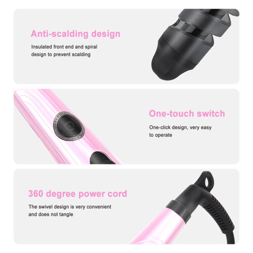 Cordless Ceramic Curling Iron Wand Fast Heating 2