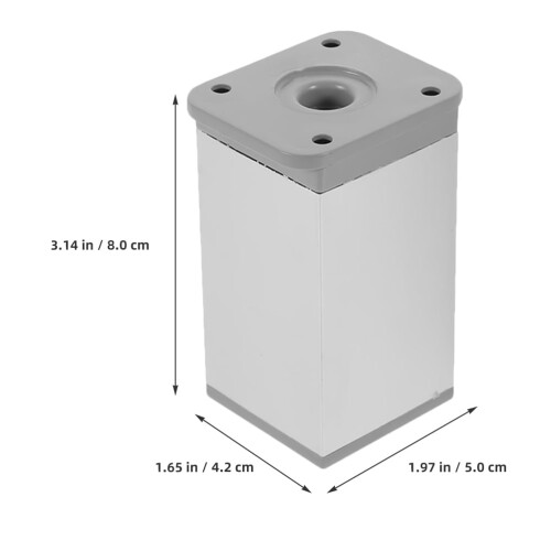 Gambe per divano quadrate FRCOLOR, 4 pezzi, 8x5x4,2 cm 1