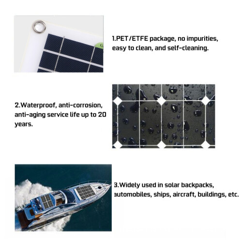 50W bärbart solpanelkit med 20W 12V värmefilt och 1