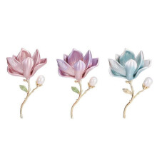 Modieuze Magnolia Blossoms-broches, set van 3 hoogwaardige