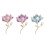 Charmante épingles en forme de fleur, lot de 3 broches en 1