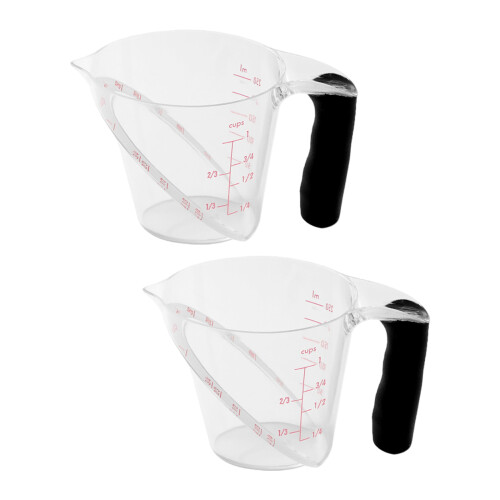 Plastic maatbeker van 250 ml met gemakkelijk leesbare-2 stuks