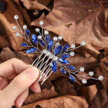 Bruidshaarkam met zilveren strass-steentjes
