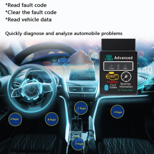 Scanner OBD2 Bluetooth 5.1 ABS pour diagnostic de véhicules 1