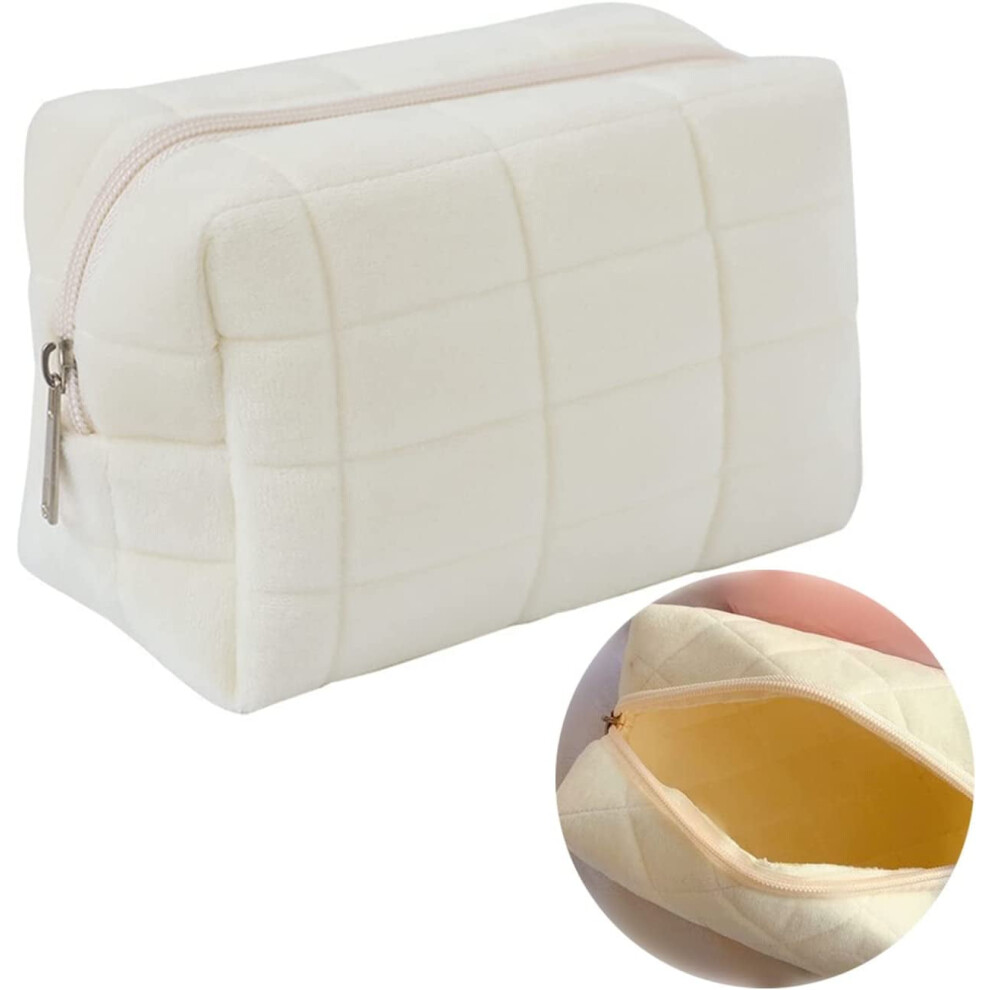 Plush Fuzzy Makeup Bag Soft Travel Toiletry Pouch