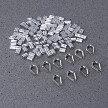 Trådkrympe i rustfrit stål og aluminium med fingerbøsser (10 stk.)