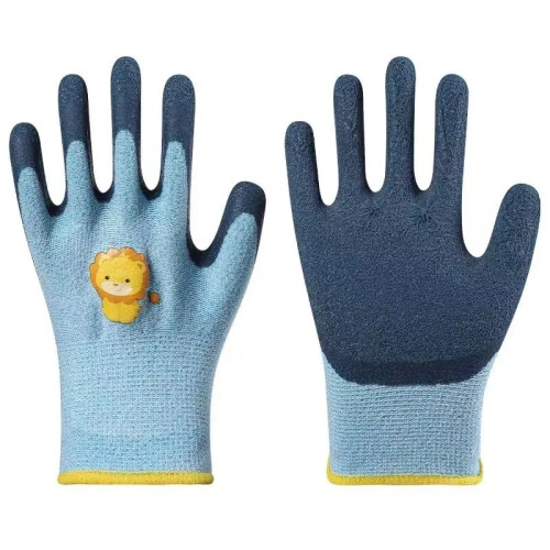 Børnehandsker til udendørs brug – himmelblå, polyester og elastik, 1 stk.