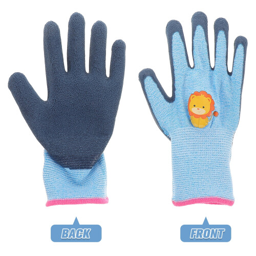 Børnehandsker til udendørs brug – himmelblå, polyester og elastik, 1 stk. 2